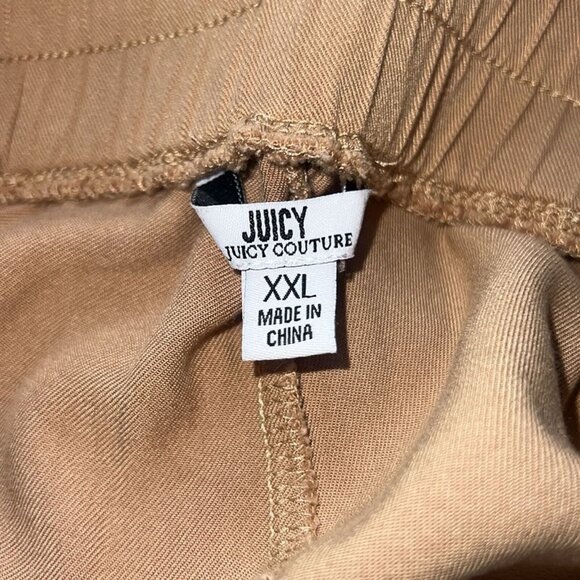 Juicy Couture Womens Cargo Jogger Pants XXL Beige Rayon Relaxed Style - Picture 7 of 9